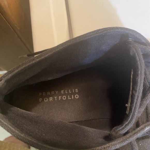 Perry Ellis Dark Canvas Chukka Boots - Picture 7 of 7